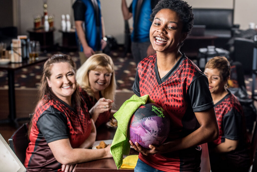 League bowlers at Madison Park Bowl